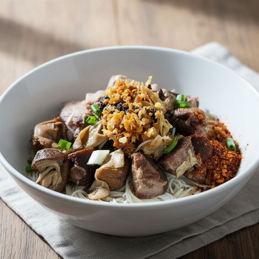 วุ้นเส้นเนื้อออสเตรเลียพร้อมซอสซิกเนเจอร์