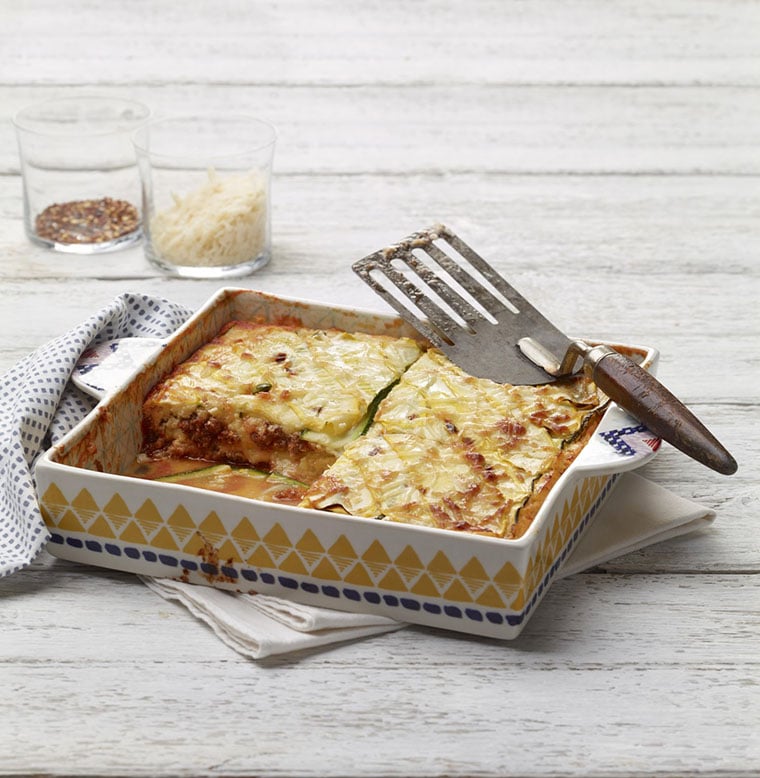 ลาซานญ่าเนื้อวัวเลี้ยงด้วยหญ้าแบบไร้คาร์บ